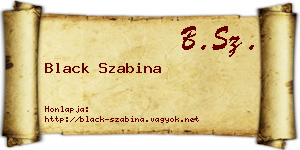 Black Szabina névjegykártya